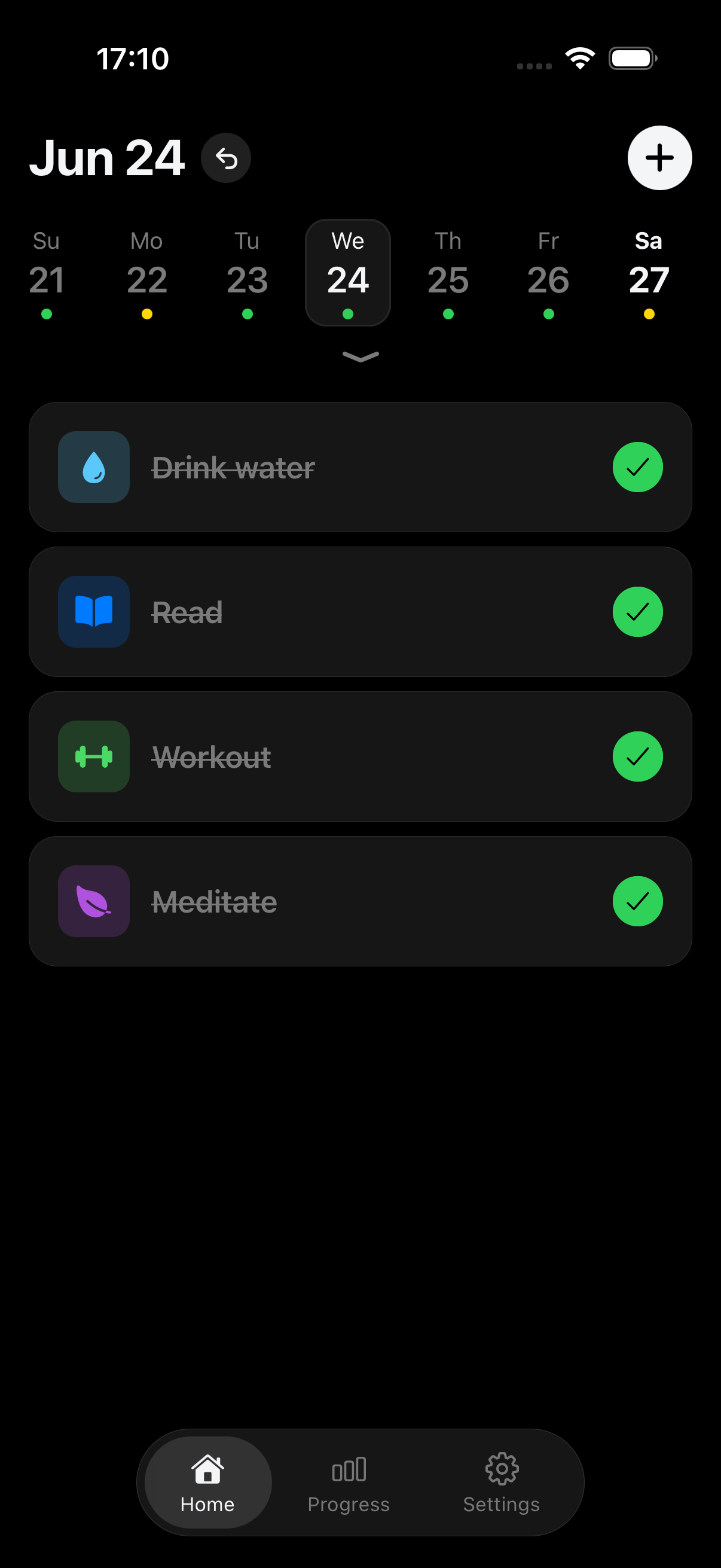 Zen - Habit Tracker on iPhone